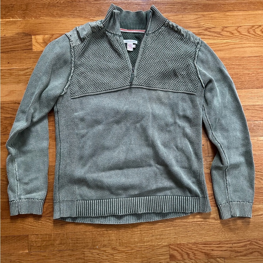 Men's Green quarter zip Sweater Carbon2cobalt